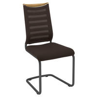 SCHWINGSTUHL  in Flachgewebe, Netz  - Eichefarben/Anthrazit, Design, Holz/Textil (47/99/59cm) - Venjakob