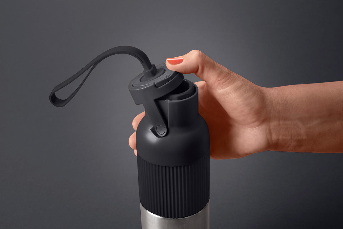 ISOLIERFLASCHE beYou 0,7L L  - Schwarz, Basics, Metall (7,4/7,4/31,4cm) - Emsa