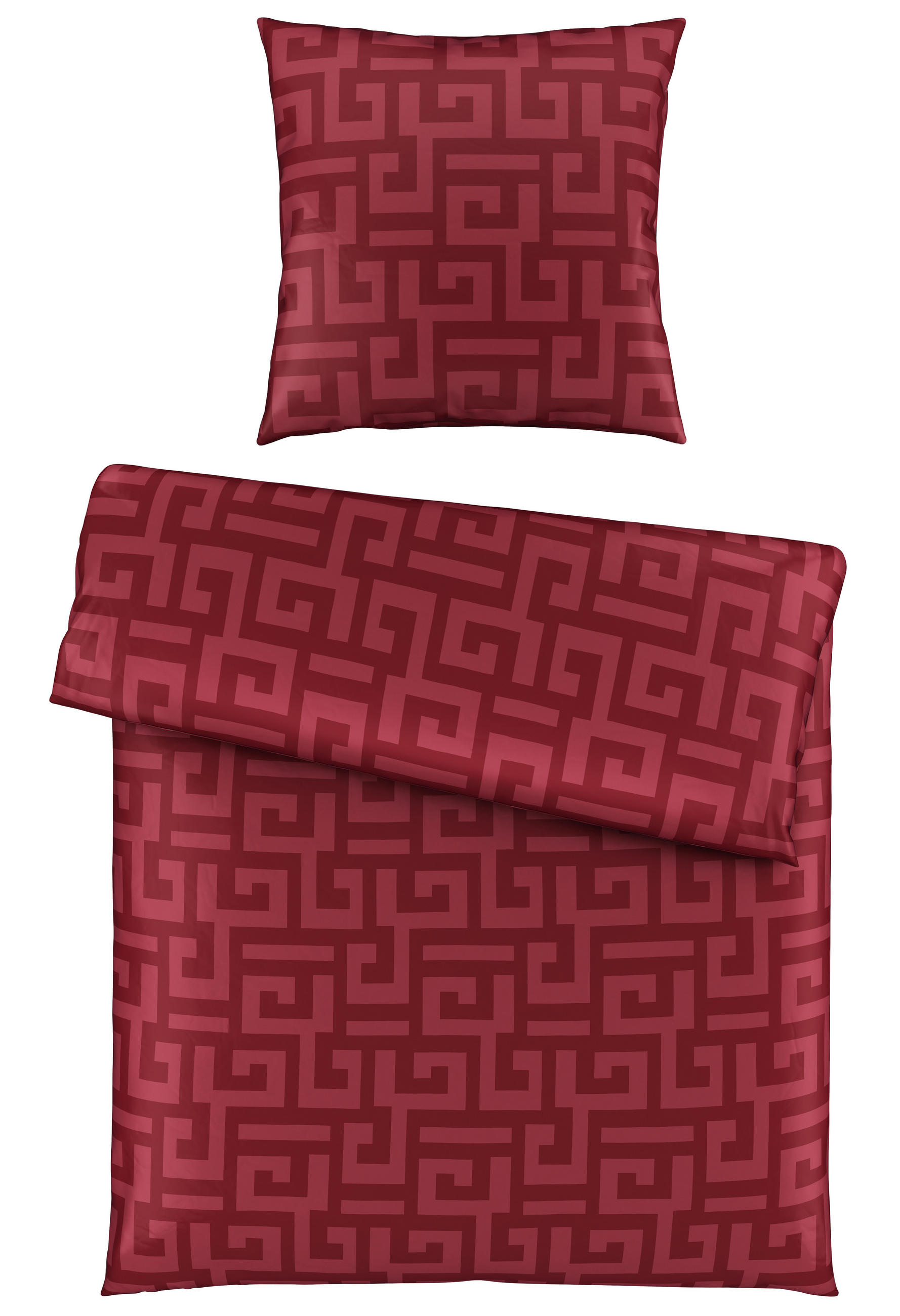 WENDEBETTWÄSCHE Mila Satin - Bordeaux, Basics, Textil (135/200cm) - Bio:Vio