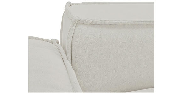 SCHLAFSOFA  mit Liegefunktion, Schlafen auf Sitzhöhe, Rücken echt Webstoff Creme  - Creme/Schwarz, KONVENTIONELL, Kunststoff/Textil (256/83/115cm) - Carryhome