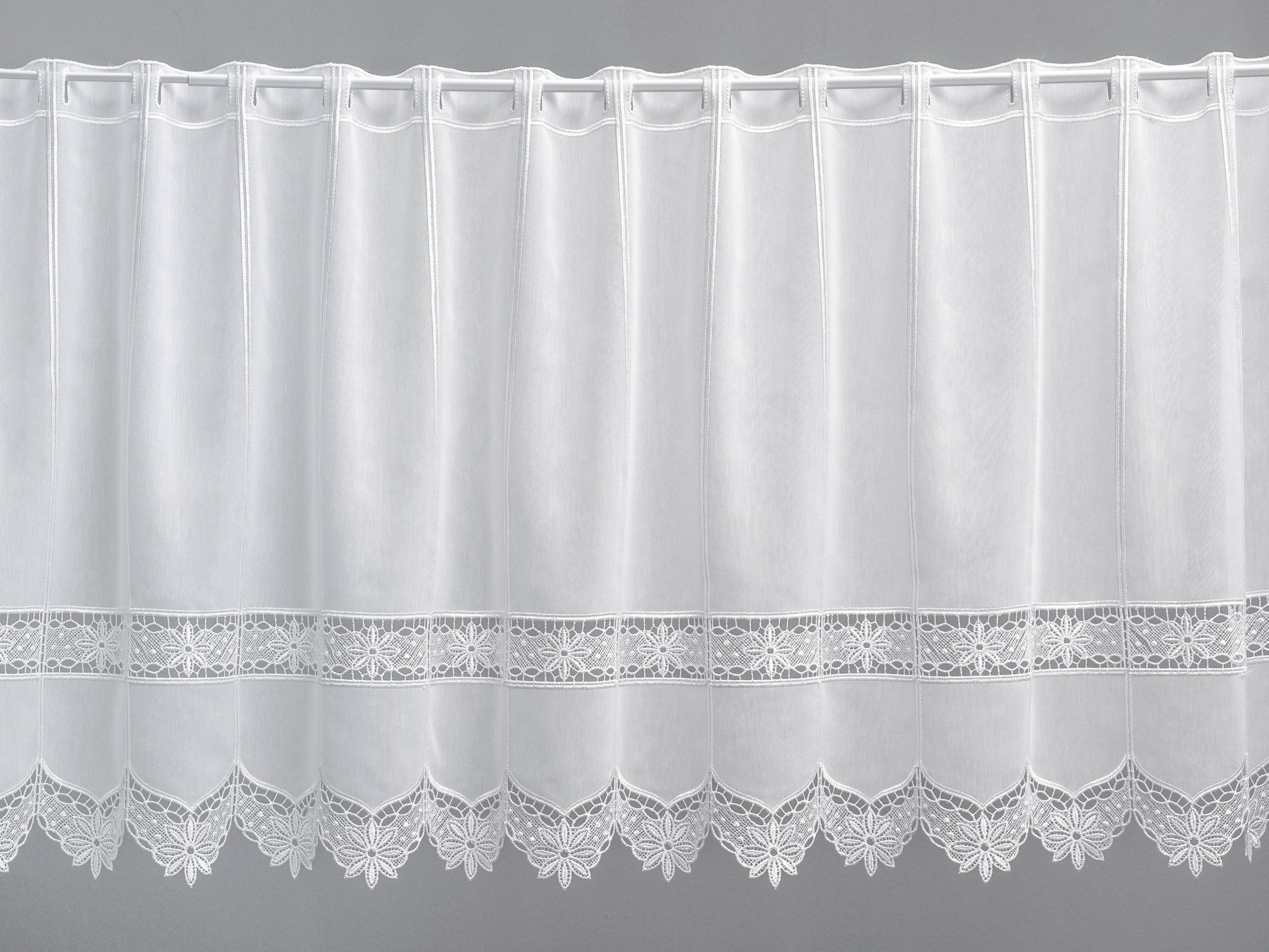 KRATKA ZAVESA           60 cm   bela  - bela, Basics, tekstil (60cm)