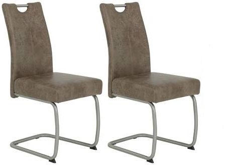 P & B Schwingstuhl-Set Schlamm 43x99x58 cm
