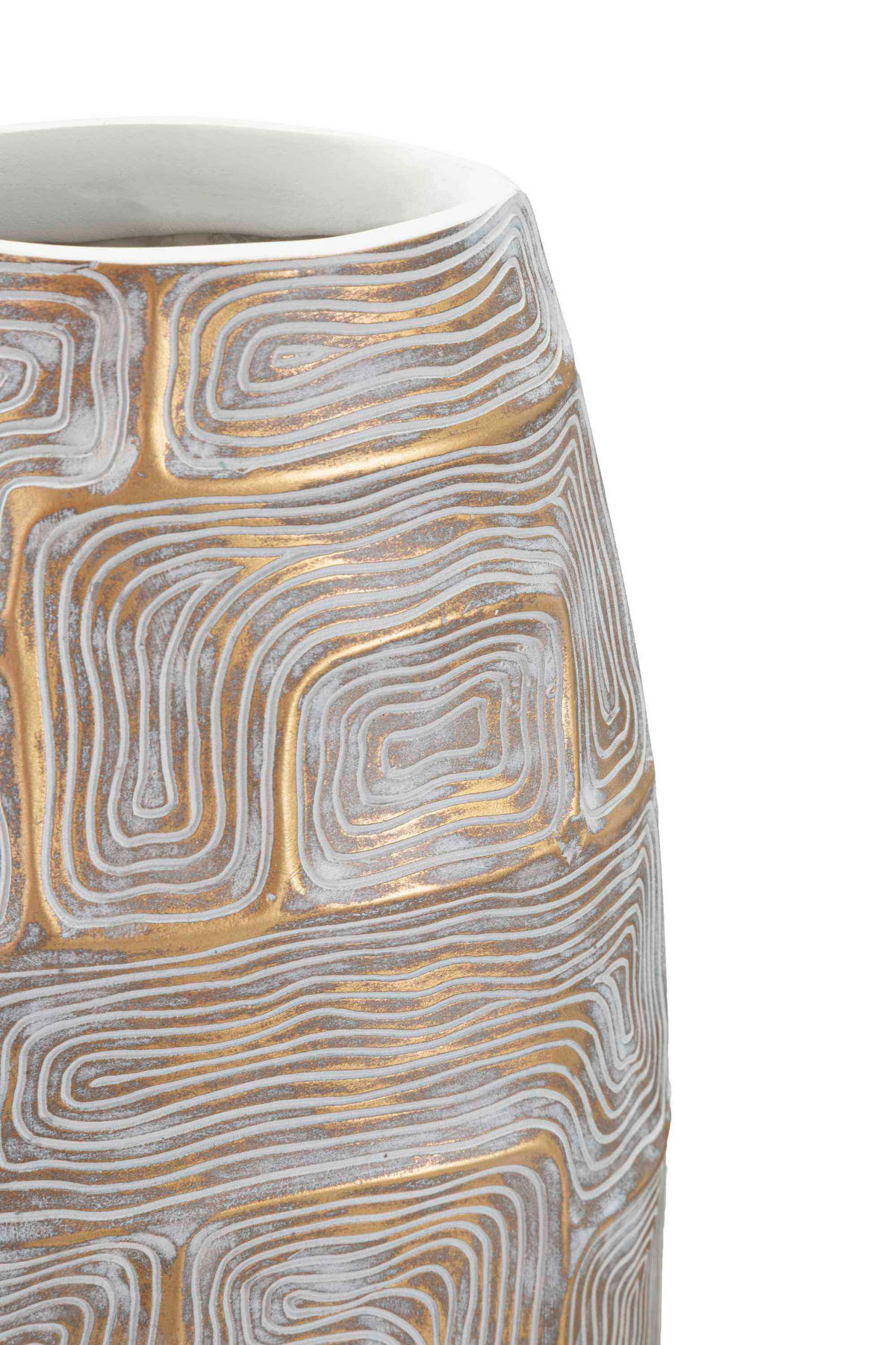 Vase Eclips Tower  - Goldfarben/Weiß, Basics, Kunststoff (24.5/59.5/11.5cm)
