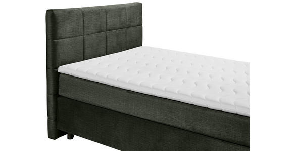 BOXSPRINGBETT 140/200 cm  in Dunkelgrün  - Dunkelgrün/Schwarz, Design, Holzwerkstoff/Kunststoff (140/200cm) - Xora