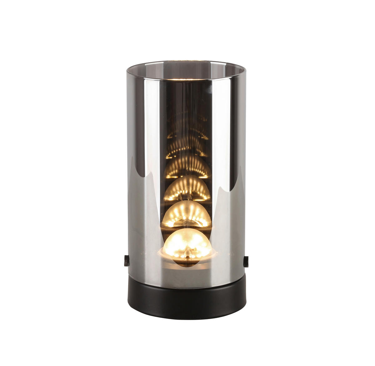 LED-TISCHLEUCHTE 10/20 cm   - Chromfarben/Schwarz, Basics, Glas/Metall (10/20cm) - Novel