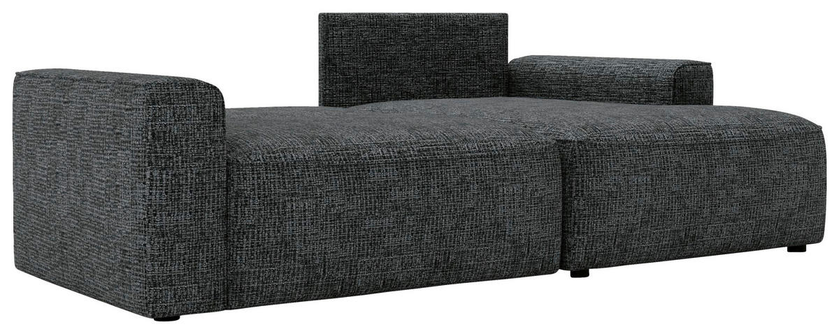 ECKSOFA Anthrazit Chenille  - Anthrazit/Schwarz, Design, Kunststoff/Textil (233/144cm) - Livetastic