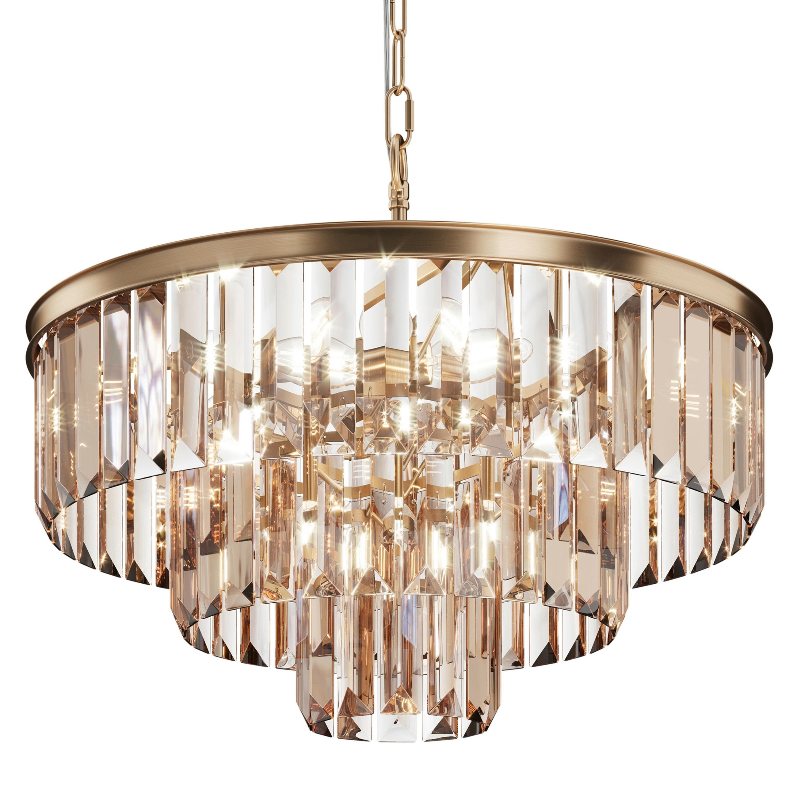 PENDELLEUCHTE  50/40/50 cm   - Goldfarben, Basics, Glas/Metall (50/40/50cm) - MAYTONI