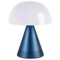 AKKU-TISCHLEUCHTE 14/17/14 cm   - Dunkelblau, Design, Kunststoff/Metall (14/17/14cm)