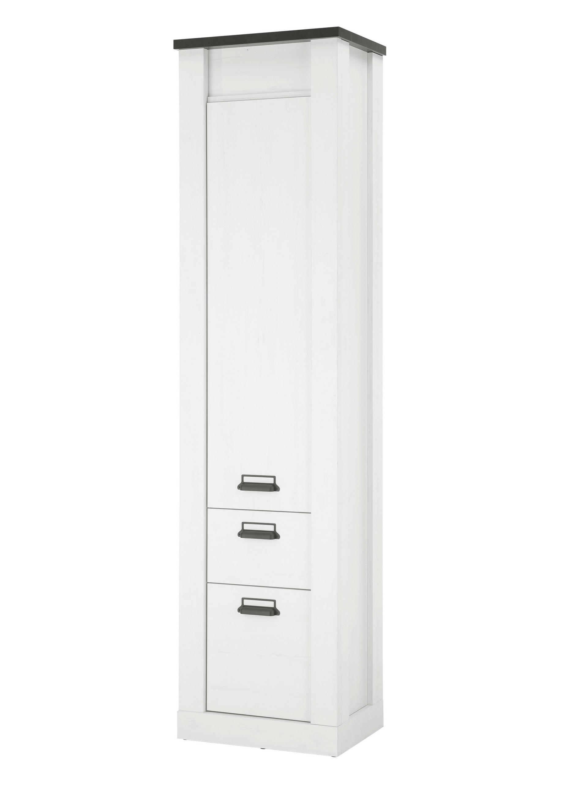 GARDEROBENSCHRANK  in 51/201/38 cm  - Anthrazit/Schwarz, Design, Holzwerkstoff/Metall (51/201/38cm) - Modante