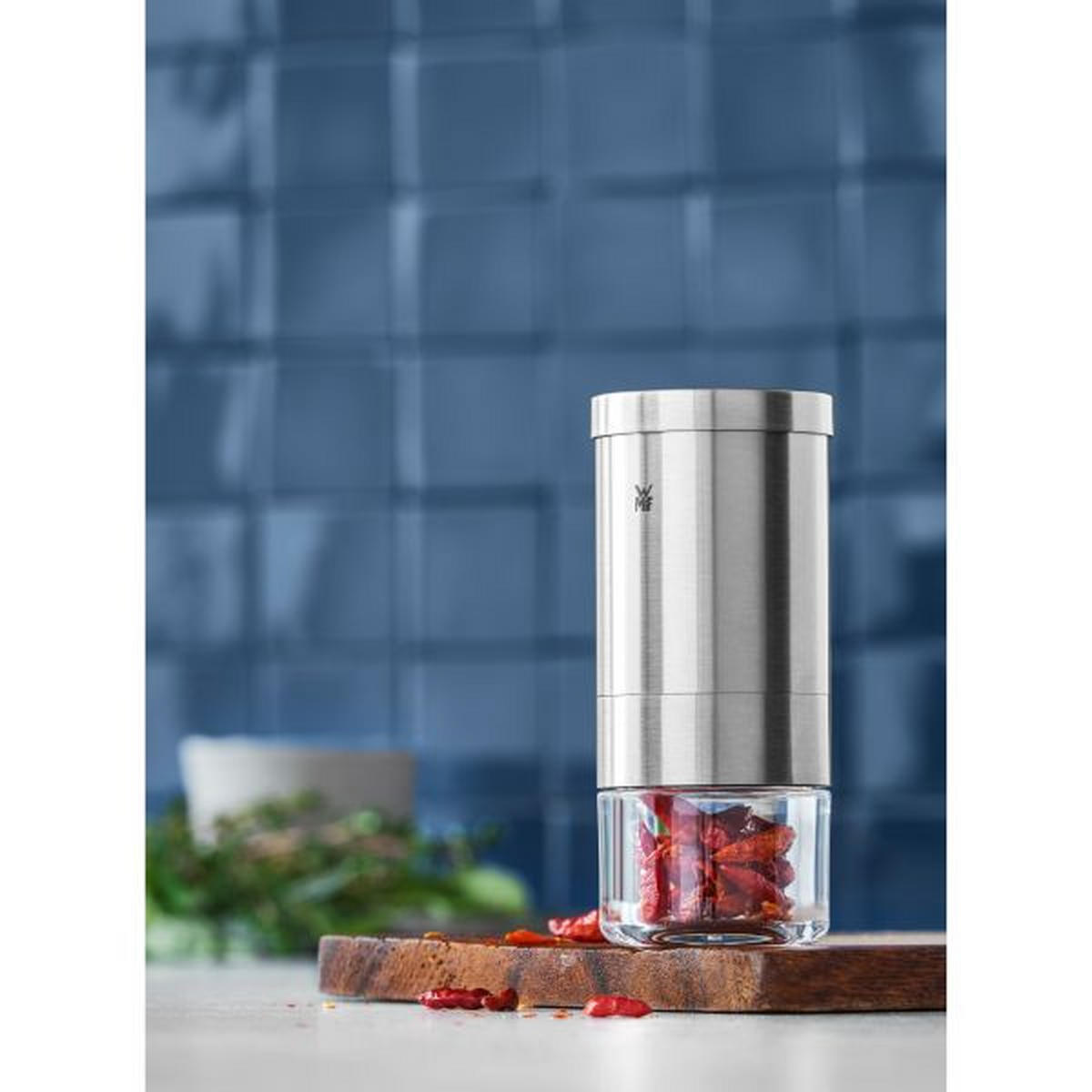 GEWÜRZMÜHLE Gourmet  - Edelstahlfarben, Design, Glas/Metall (10,5cm) - WMF