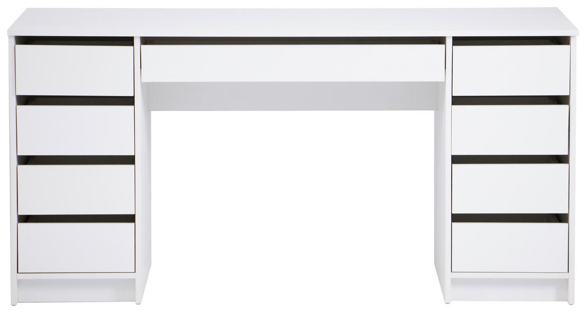 SCHREIBTISCH  Weiss  - Weiss, Modern, Holzwerkstoff (153.5/76/55cm) - MID.YOU