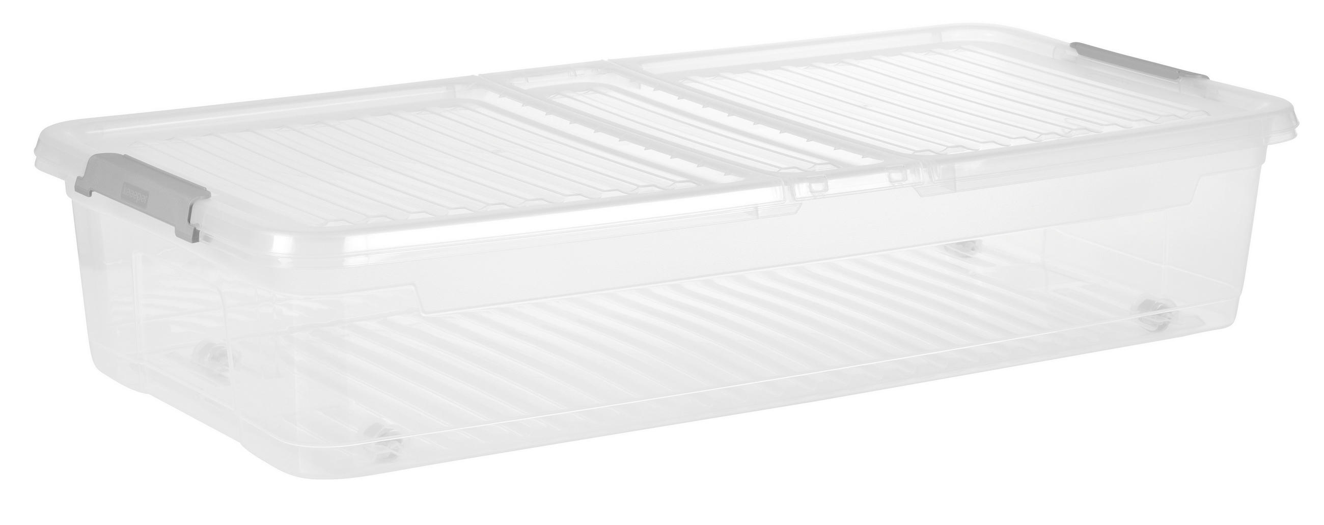 ÚLOŽNÝ BOX, plast - priehľadné, Basics, plast (38/16/77cm)