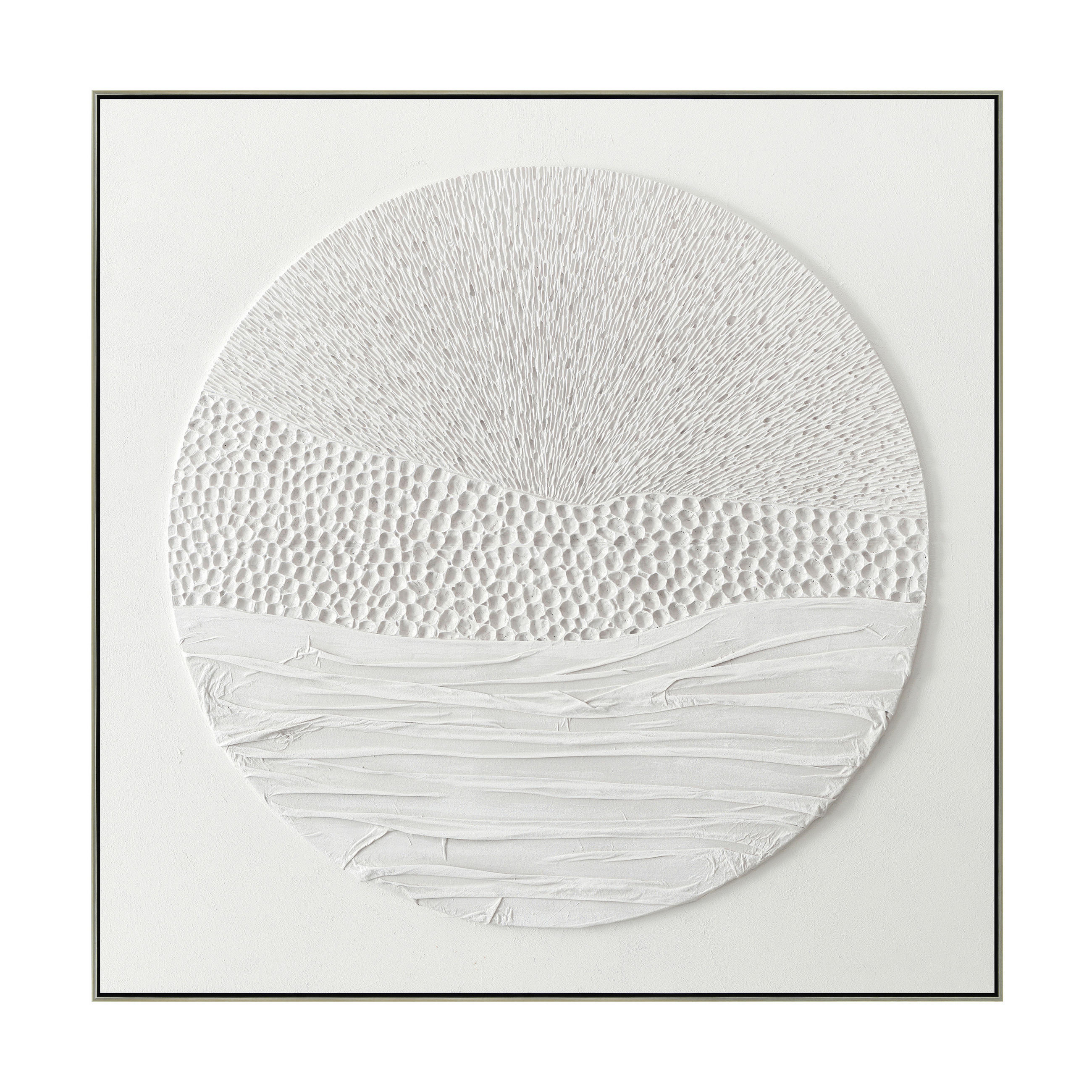 ÖLGEMÄLDE Abstraktes 100/100 cm  - Silberfarben/Weiß, Design, Holz/Papier (100/100cm) - Monee