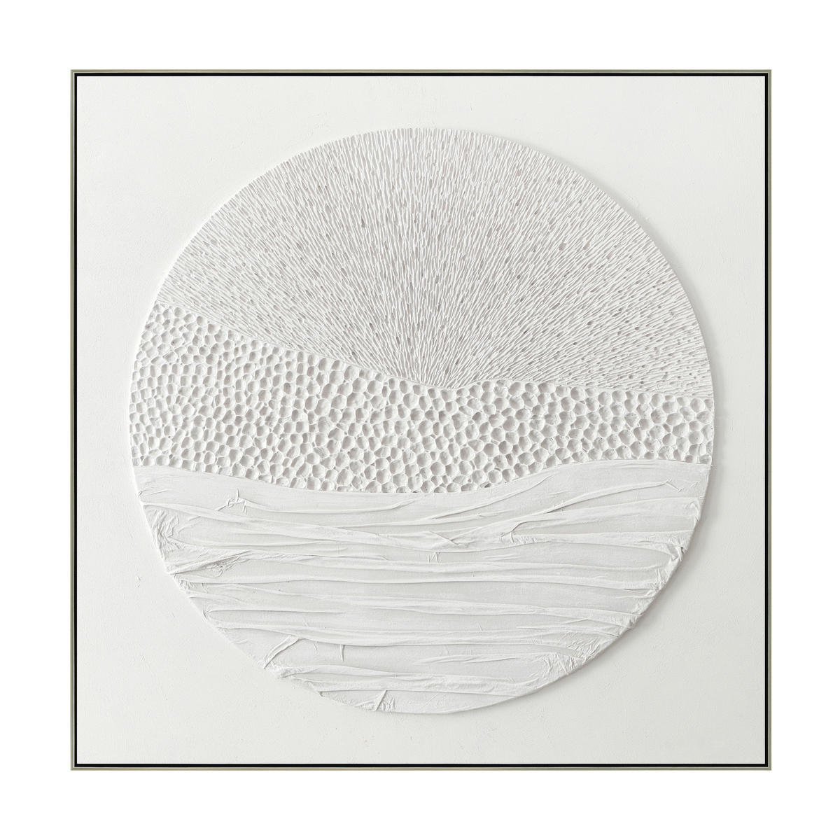 ÖLGEMÄLDE Abstraktes 100/100 cm  - Silberfarben/Weiß, Design, Holz/Papier (100/100cm) - Monee