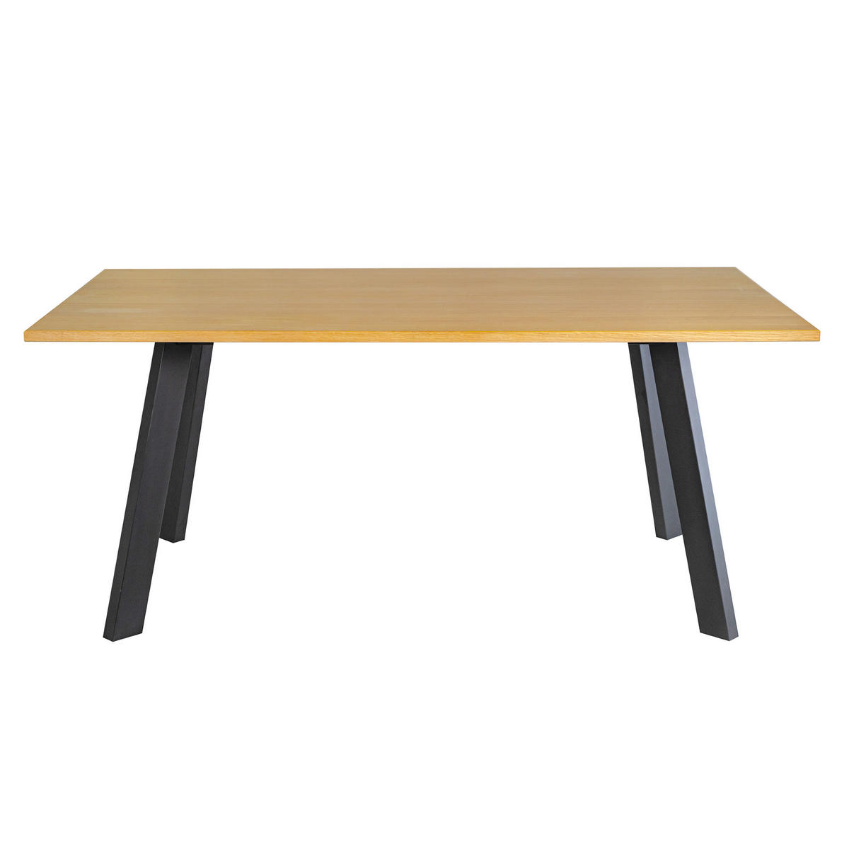 MATBORD 170/95/73 cm delar i massivt trä  trä ekfärgad  - svart/ekfärgad, Modern, metall/trä (170/95/73cm) - Niels Andersson