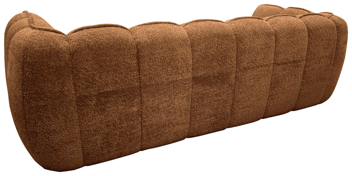 BIGSOFA Chenille Rostfarben  - Rostfarben/Schwarz, MODERN, Kunststoff/Textil (235/73/103cm) - Carryhome