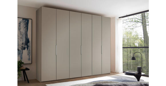 DREHTÜRENSCHRANK 298/222/63 cm,  in Sandfarben, 6-türig  - Sandfarben/Alufarben, Design, Holzwerkstoff/Metall (298/222/63cm) - Dieter Knoll