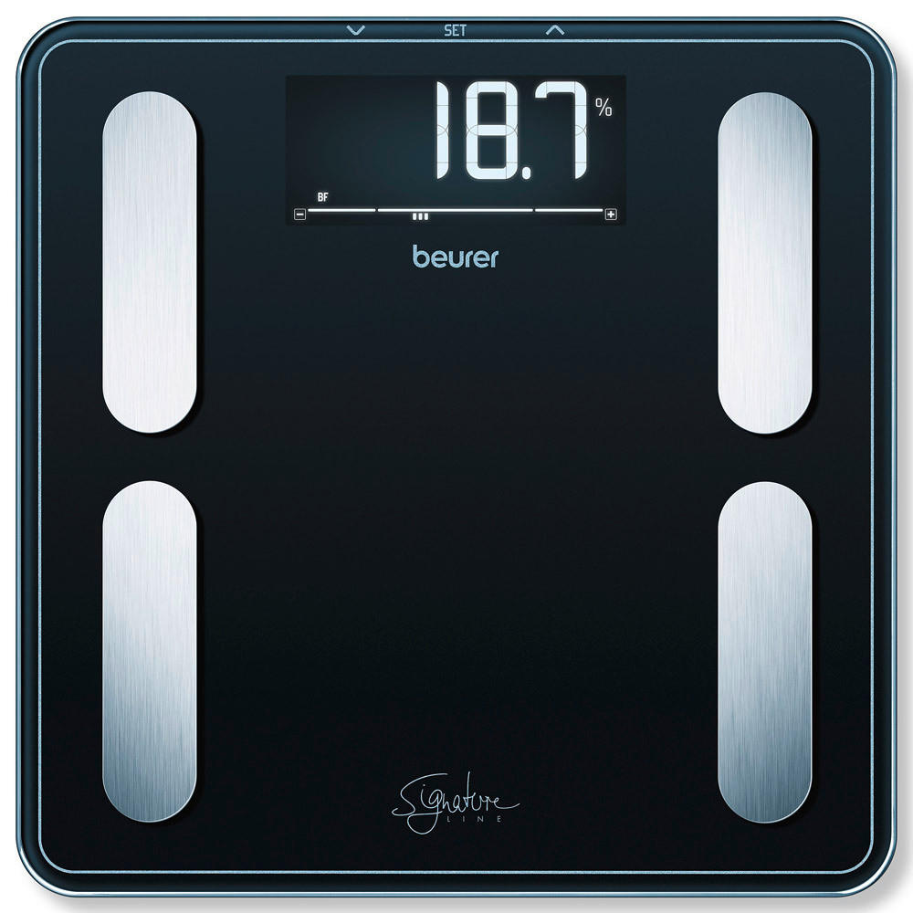 KÖRPERANALYSEWAAGE - Schwarz, Basics, Glas (36.3/35.5/4.1cm) - Beurer
