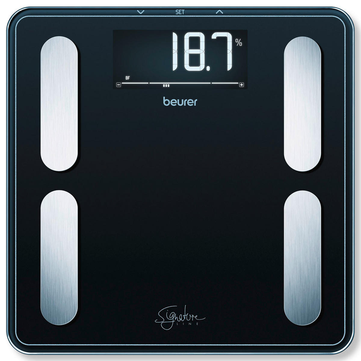 KÖRPERANALYSEWAAGE - Schwarz, Basics, Glas (36.3/35.5/4.1cm) - Beurer