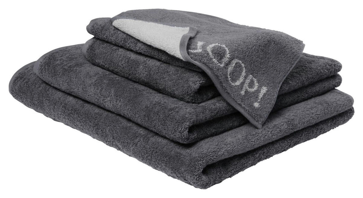 RUČNÍK, 50/100 cm, antracitová - antracitová, Basics, textil (50/100cm) - Joop!