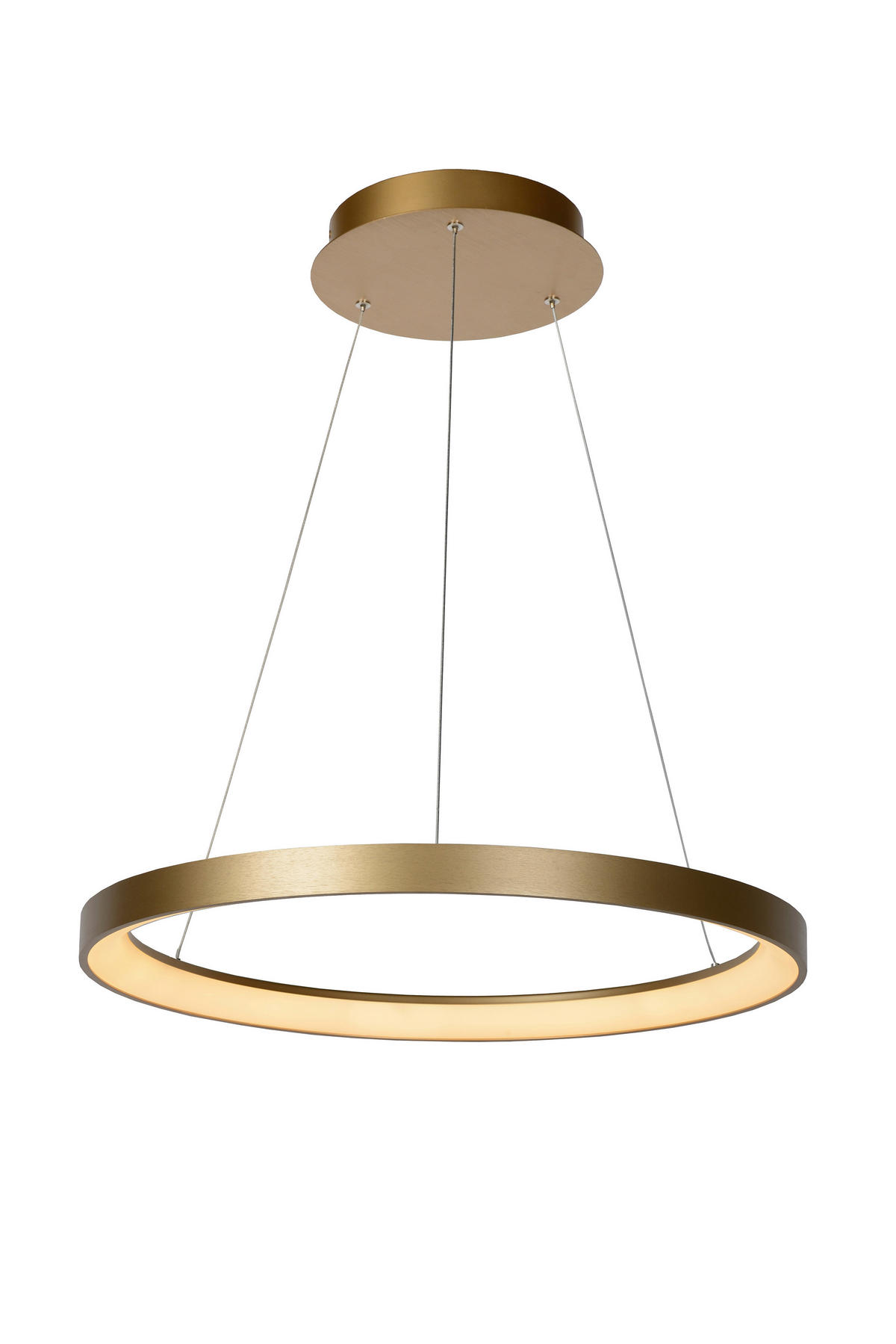 LED-HÄNGELEUCHTE Vidal   - Messingfarben/Opal, Design, Kunststoff/Metall (58/150cm) - Lucide
