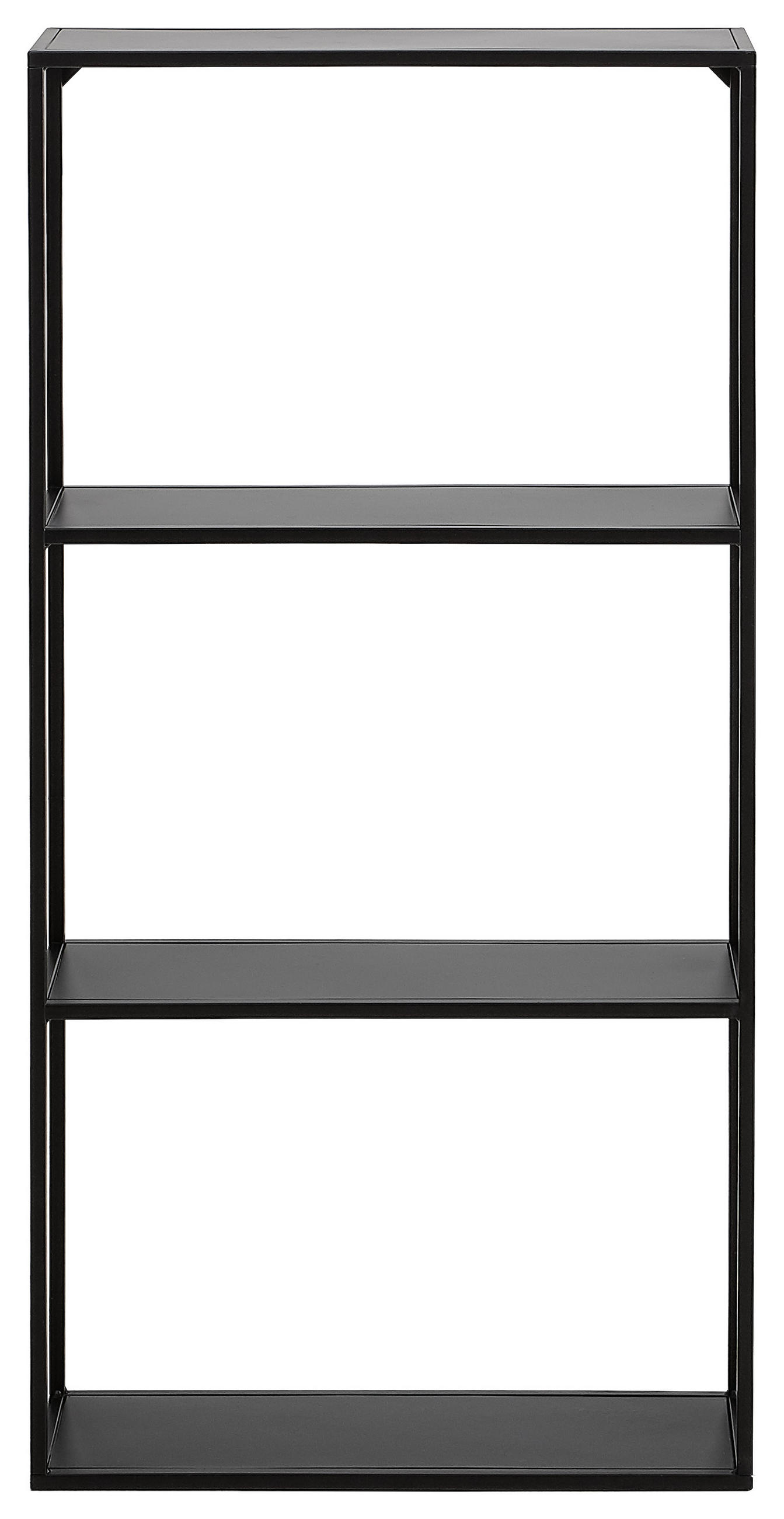 WANDREGAL Schwarz  - Schwarz, Trend, Metall (45/90/15cm) - Landscape