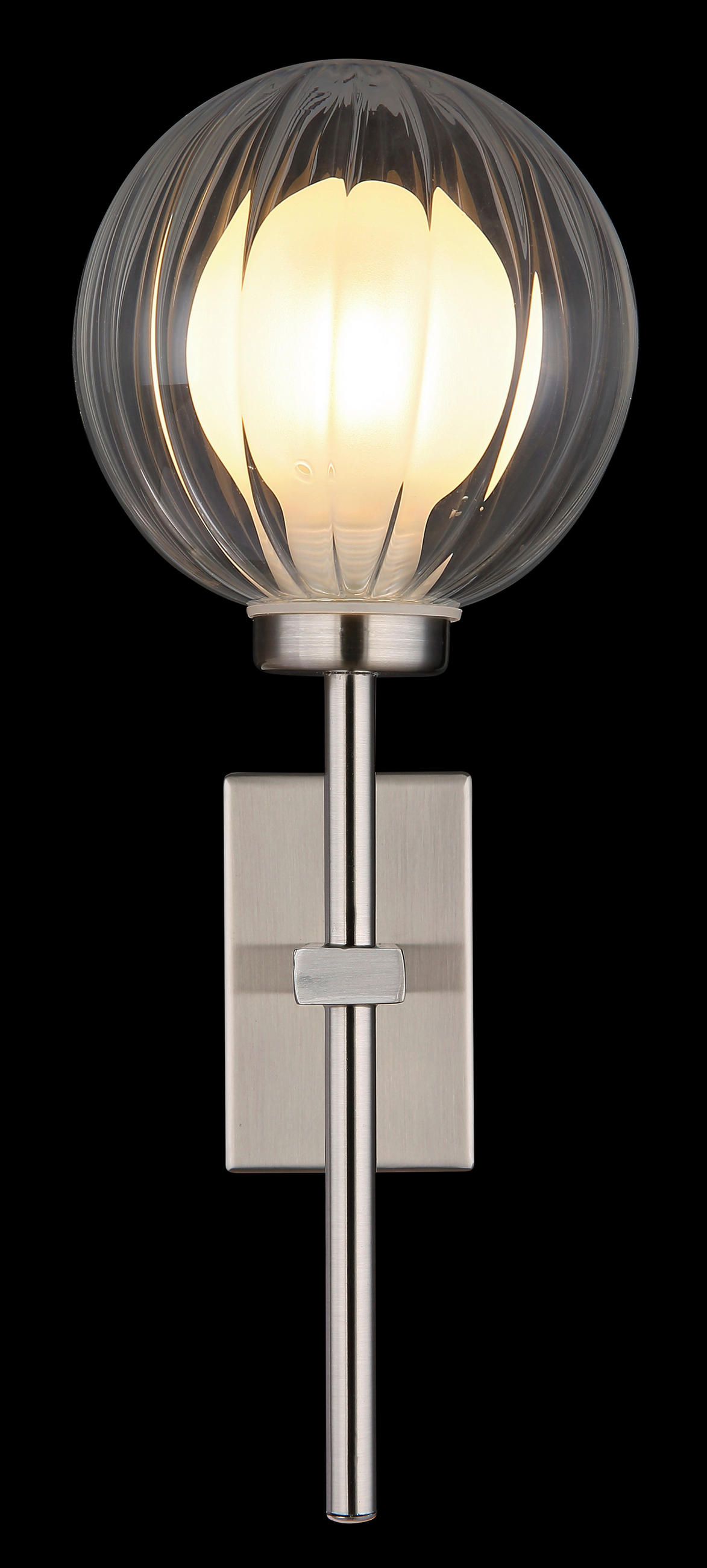 BADEZIMMER-WANDLEUCHTE - Klar, Konventionell, Glas/Metall (10/14,1cm) - Globo