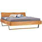 BALKENBETT 180/200 cm  in Wildeiche   - Wildeiche, Natur, Holz/Metall (180/200cm) - Valnatura