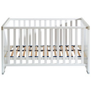 GITTERBETT Kira Eichefarben, Weiß - Eichefarben/Weiß, Basics (145,4/77,8/78,9cm) - PAIDI