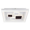LED-TAKLAMPA 50 W 48/48/7 cm  - vit/opal, Design, metall/plast (48/48/7cm) - Globo