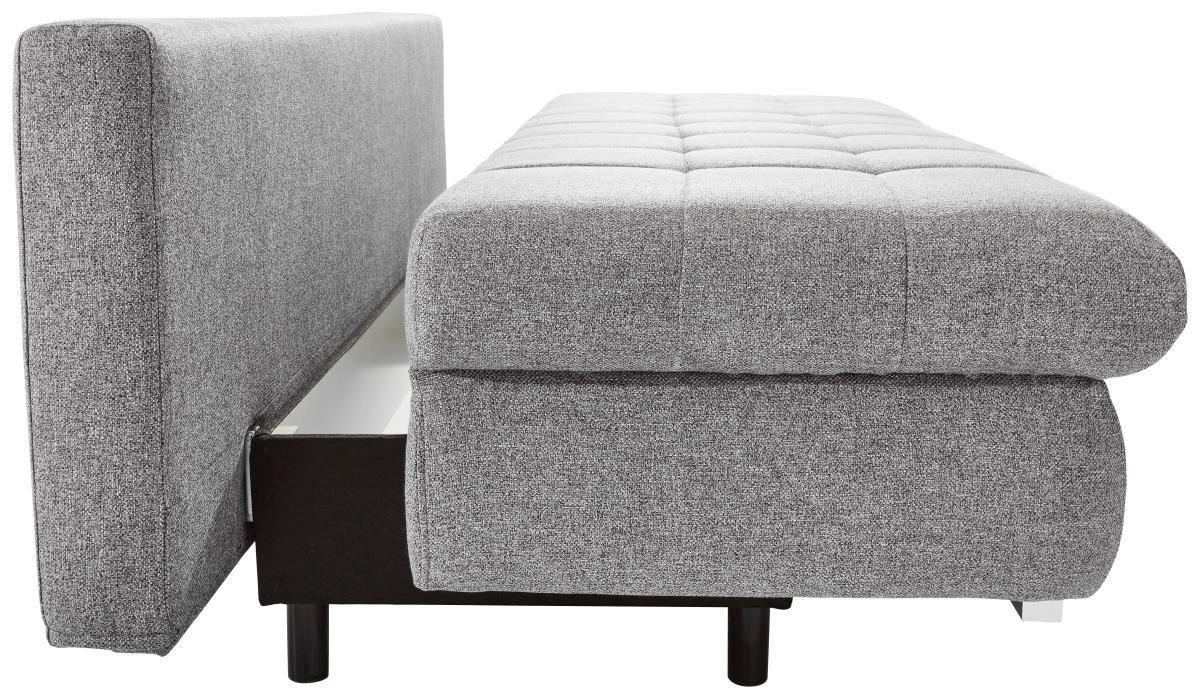 SCHLAFSOFA Webstoff Grau  - Chromfarben/Rosa, Design, Kunststoff/Textil (205/88/96cm) - Ti'me