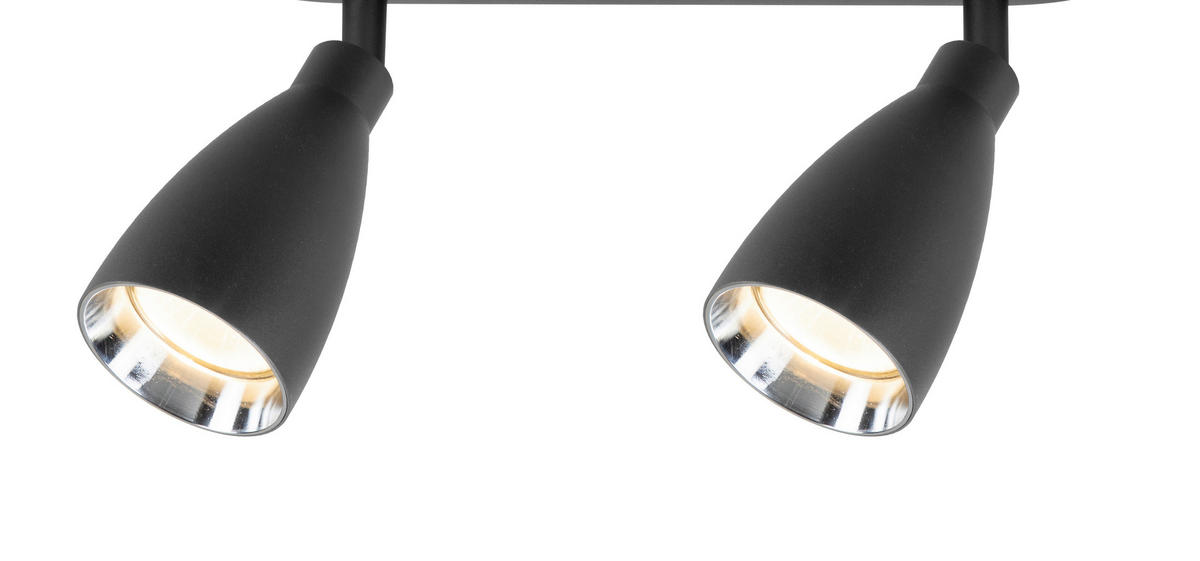 DECKENSTRAHLER Campana 12.5/26/6 cm  - Schwarz, Basics, Metall (12.5/26/6cm)