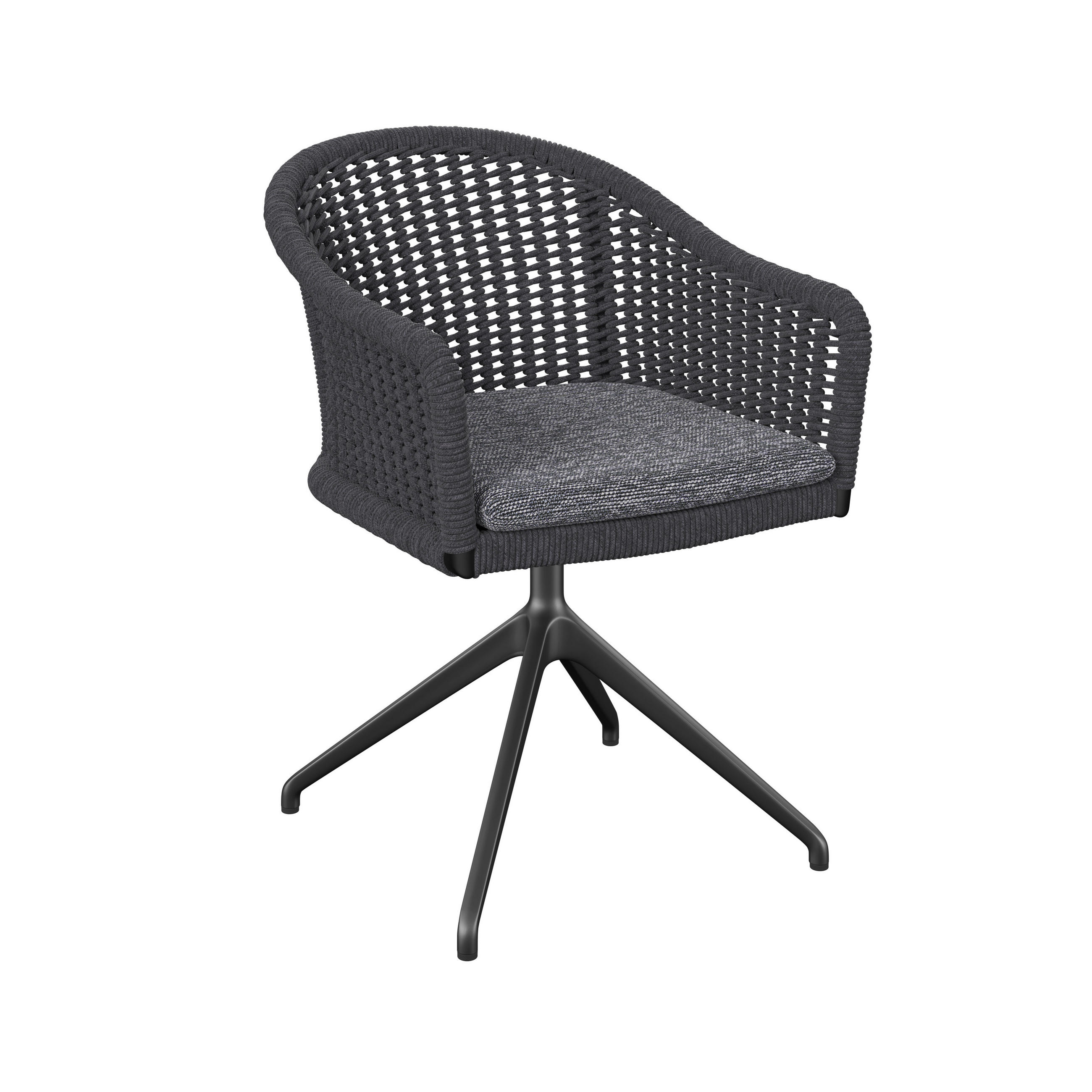 KERTI SZÉK fém, textil antracit  - antracit, Basics, textil/fém (56/78,5/62,5cm) - Amatio