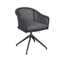 KERTI SZÉK fém, textil antracit  - antracit, Basics, textil/fém (56/78,5/62,5cm) - Amatio