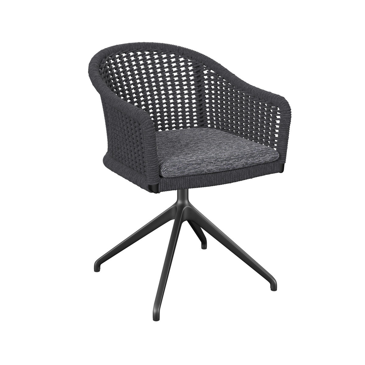 KERTI SZÉK fém, textil antracit  - antracit, Basics, textil/fém (56/78,5/62,5cm) - Amatio