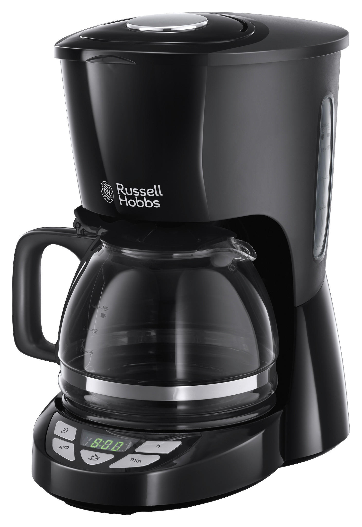 FILTERKAFFEEMASCHINE Textures Plus 22620-56  - Schwarz, Basics, Glas/Kunststoff (19,7/31,8/28,5cm) - Russel Hobbs