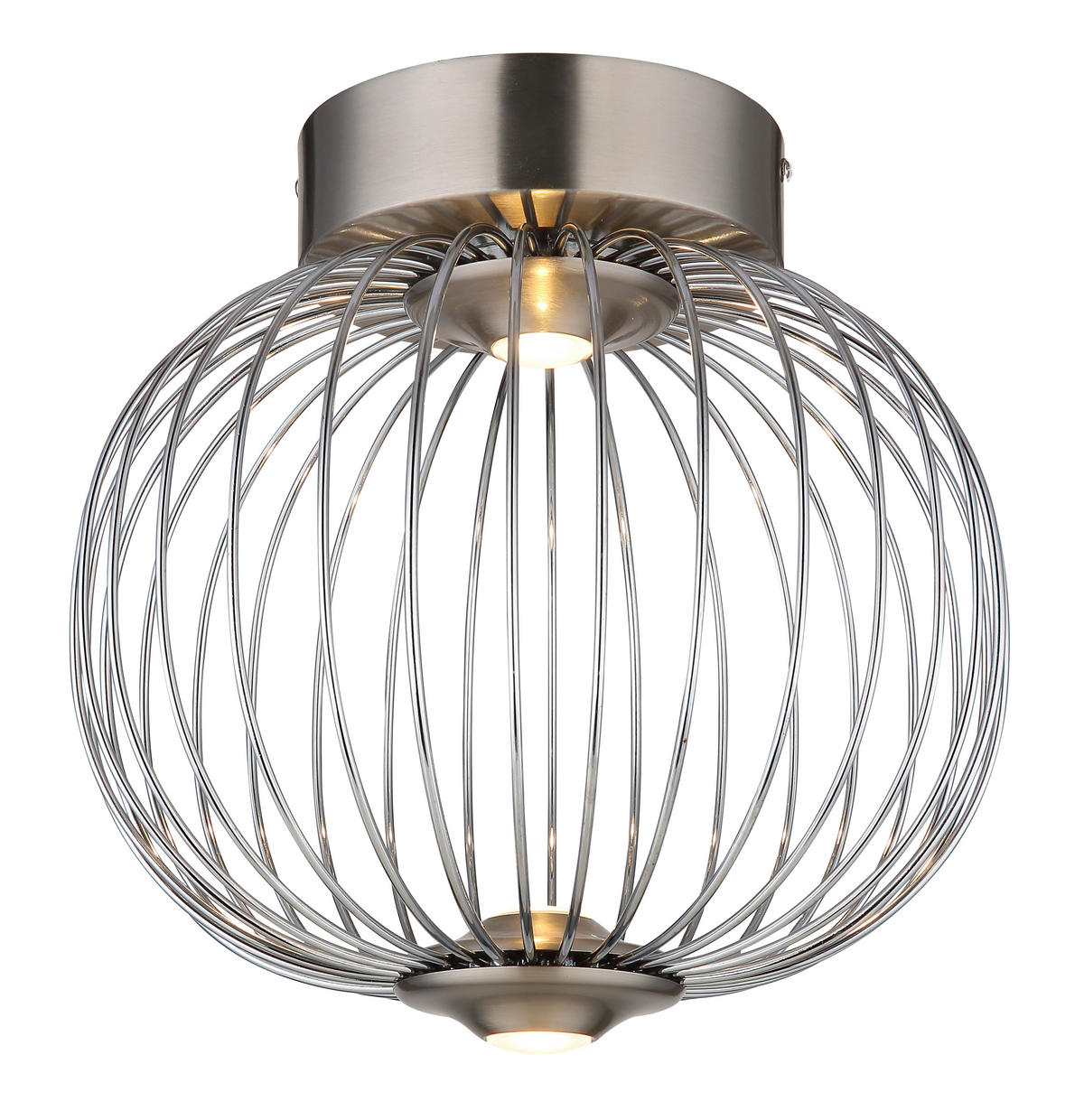 LED SVJETILJKA STROPNA  - boje nikla, Design, metal (30cm) - Globo
