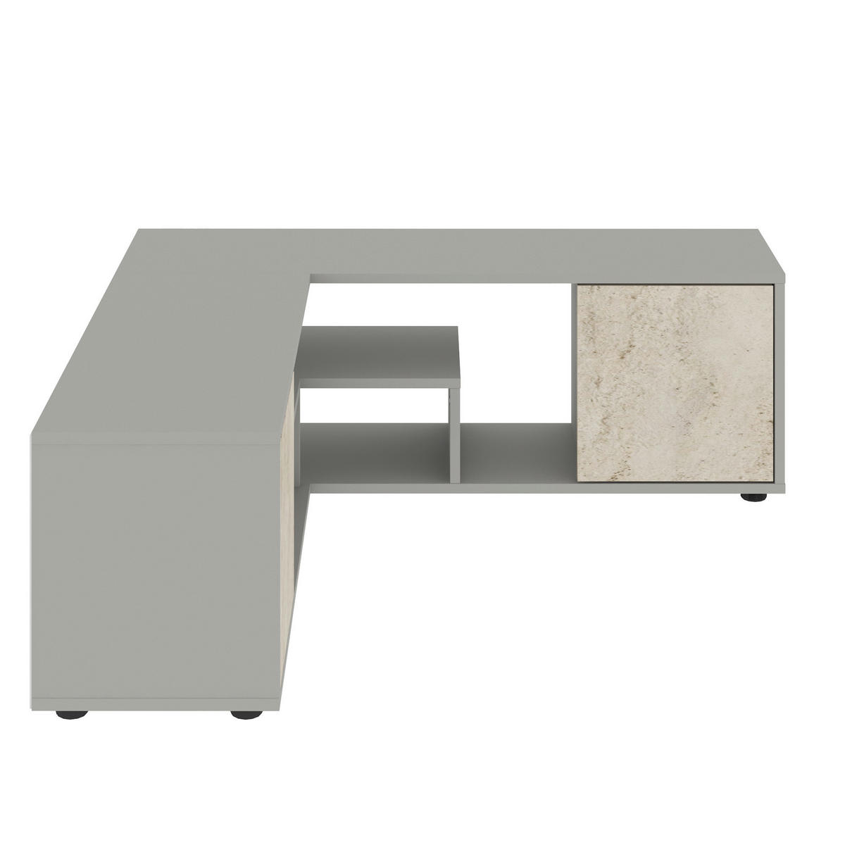 TV-BÄNK 125/40/120 cm  - beige/grå, Design, metall/trämaterial (125/40/120cm) - Livetastic