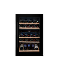 WEINKÜHLSCHRANK AVI88G2  - Schwarz, Basics, Glas/Holz (59,2/88,4/55,6cm)