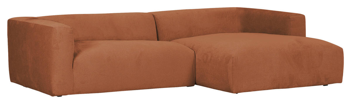 ECKSOFA in Chenille Braun  280/175 cm  - Schwarz/Braun, Design, Kunststoff/Textil (280/175cm) - Landscape