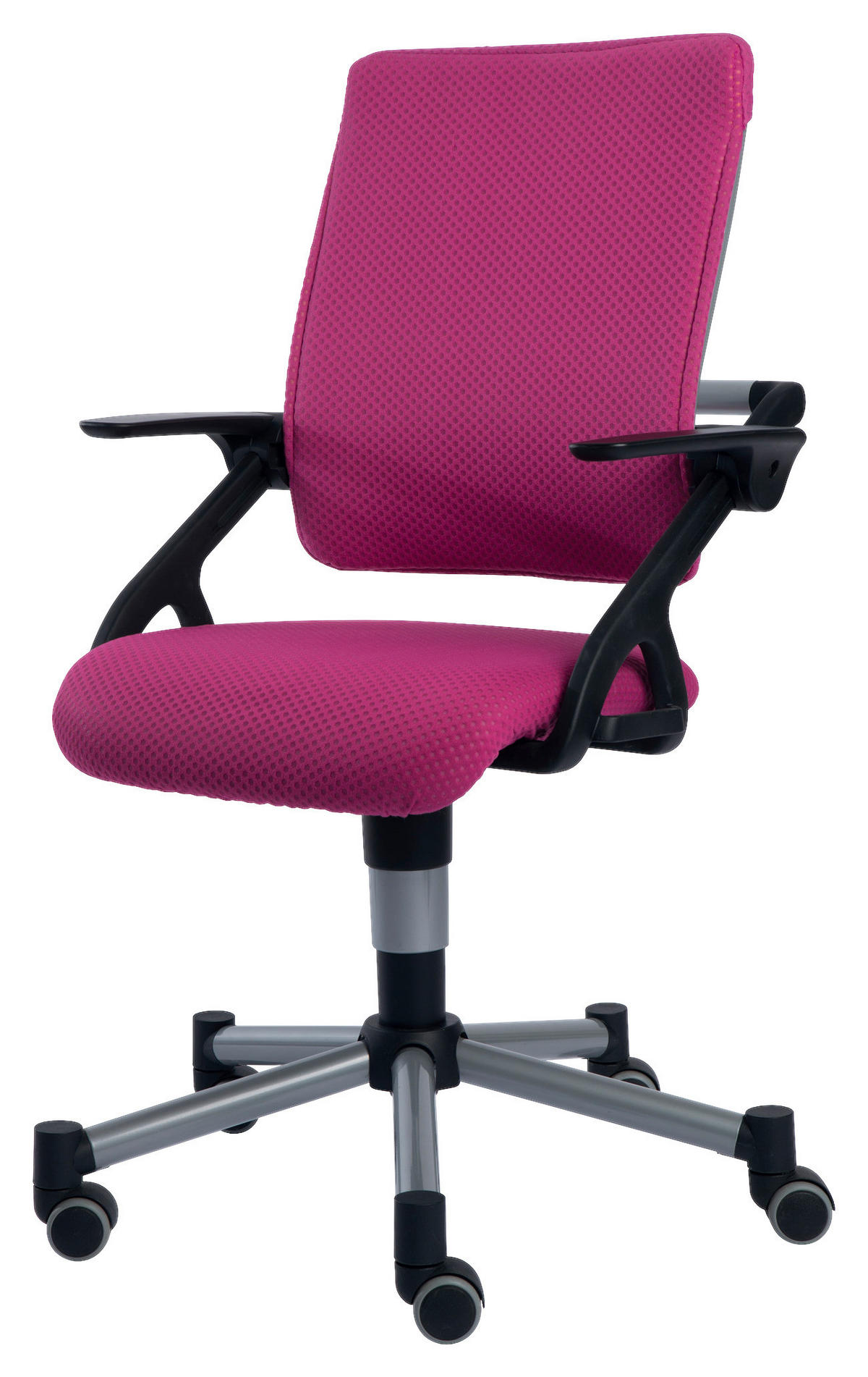 JUGENDDREHSTUHL - Brombeere/Grau, Konventionell, Kunststoff/Textil (42/88-100/44cm) - Paidi