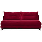 SCHLAFSOFA in Flachgewebe Rot  - Rot/Schwarz, MODERN, Textil/Metall (208/73/92/102cm) - Novel