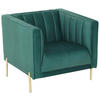 SESSEL in Samt Grün  - Goldfarben/Grün, Design, Textil/Metall (101/75/85cm) - Livetastic