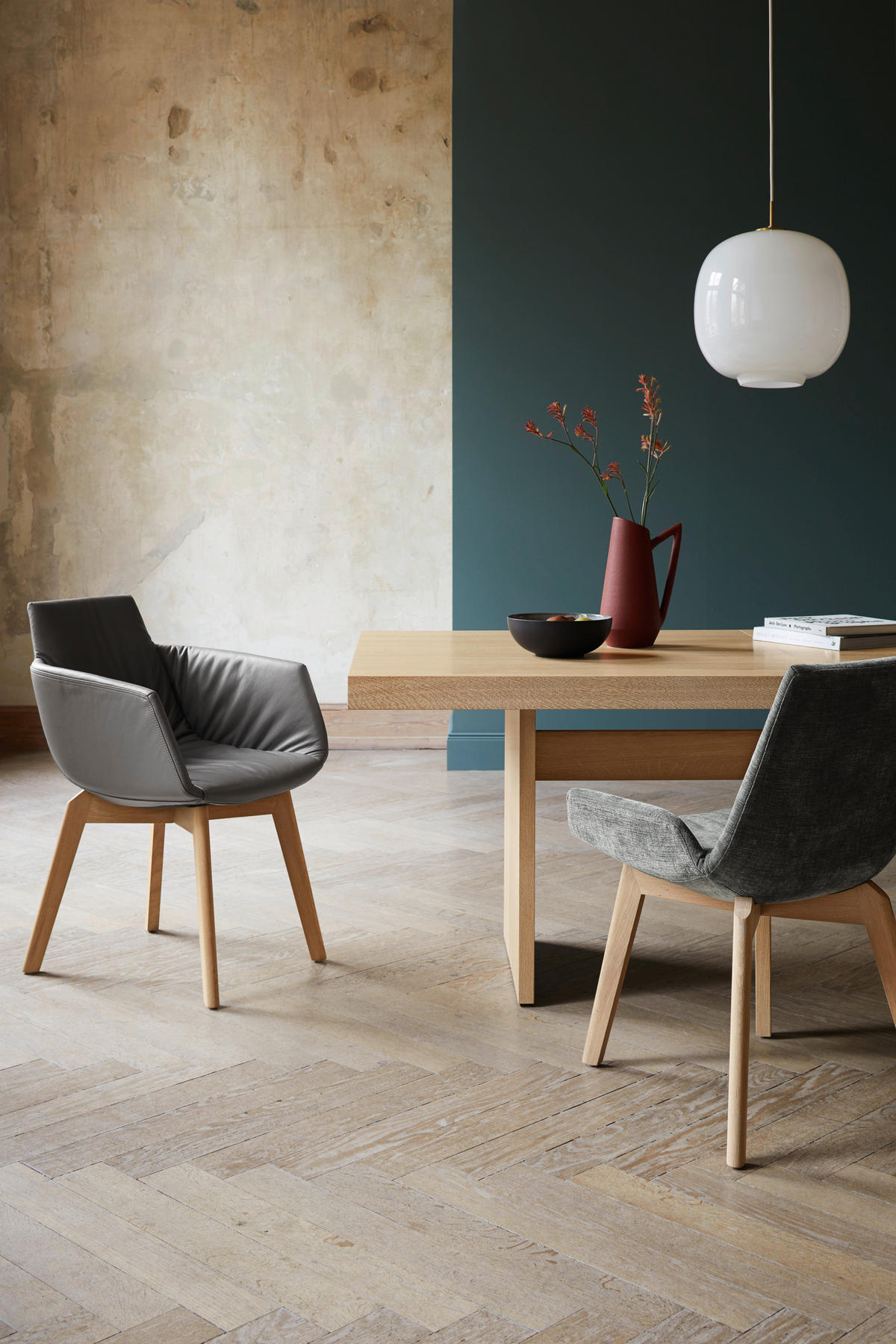 ESSTISCH in Holz 200-300/100/75 cm  - Eiche Bianco/Eichefarben, Natur, Holz (200-300/100/75cm) - TEAM 7