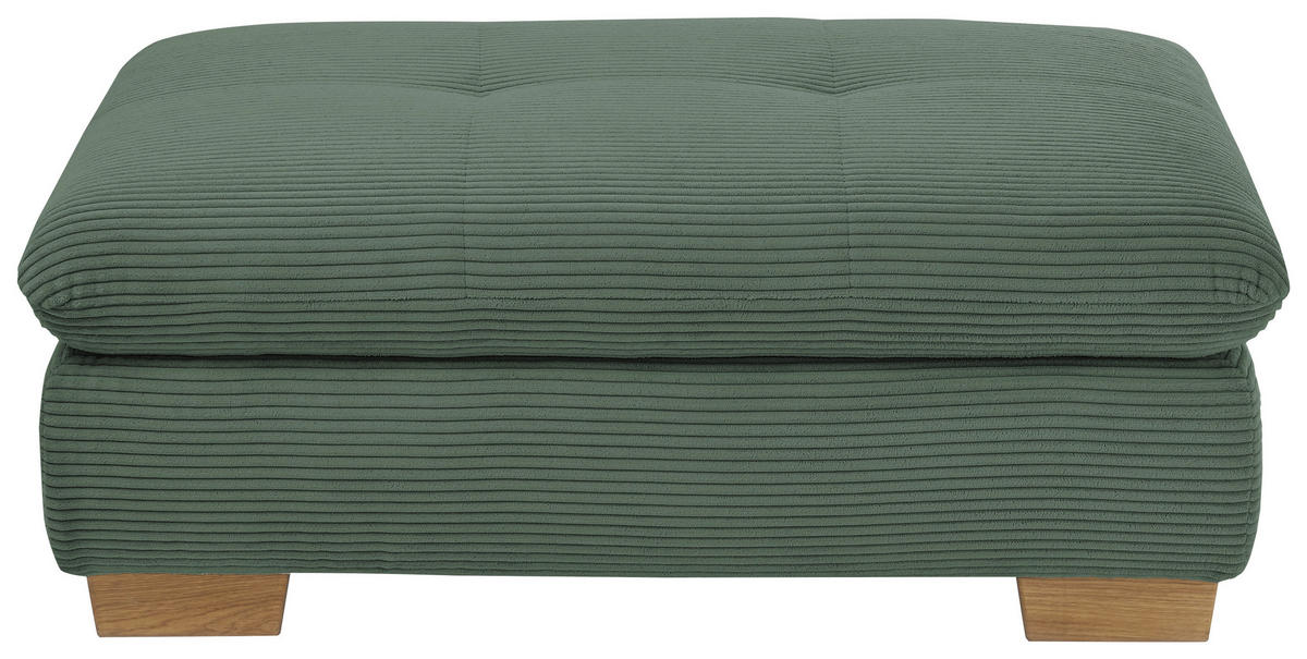 HOCKER Cord Olivgrün  - Eichefarben/Olivgrün, Design, Holz/Textil (106/43/74cm) - SetOne by Musterring