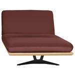 OTTOMANE Palermo in Echtleder Dunkelrot  - Beige/Schwarz, Design, Leder/Holz (114/92/165-218cm) - Dieter Knoll