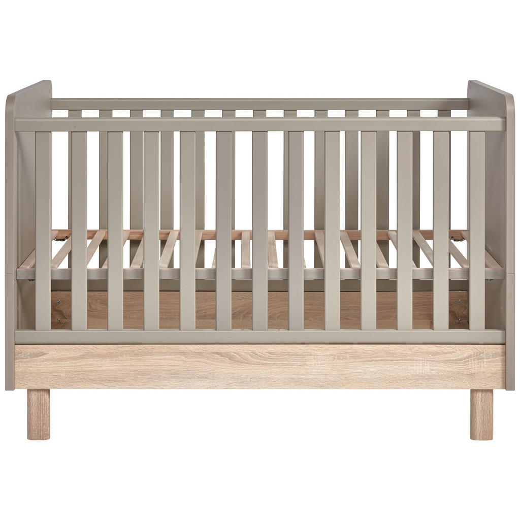 Thumbnail - Jimmylee Gitterbett Nomi, Taupe, Sonoma Eiche, Holzwerkstoff, vollmassiv, 140x70 cm, DIN EN ISO 9001, zum Juniorbett umb...