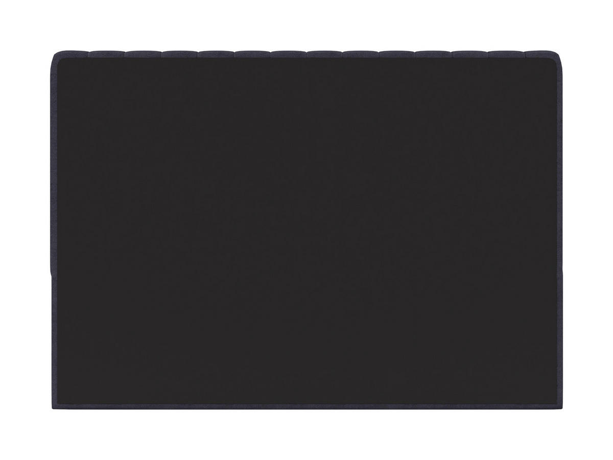 BOXBETT 140/200 cm,  in Graphitfarben, gepolstertes Kopfteil, Bettkasten, Topper, Matratzen, H3 + H3 = fest  - Schwarz/Graphitfarben, Basics, Kunststoff/Textil (140/200cm) - Chameo