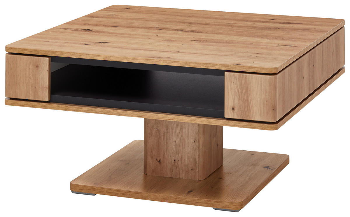 COUCHTISCH in Holzwerkstoff 85/85/44,8 cm  - Dunkelgrau/Eiche Artisan, Design, Holzwerkstoff (85/85/44,8cm)