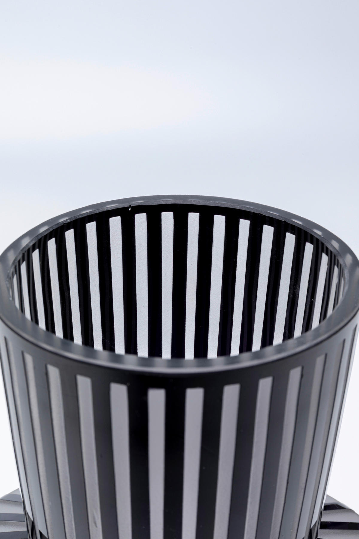 VASE 42 cm  - Hellgrau/Schwarz, Design, Glas (23/42/23cm)